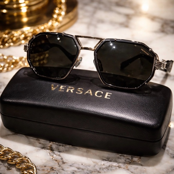 Versace Other - Authentic Versace MOD2228 Medusa Geometric Sunglasses Black Italy LuxuryDesigner